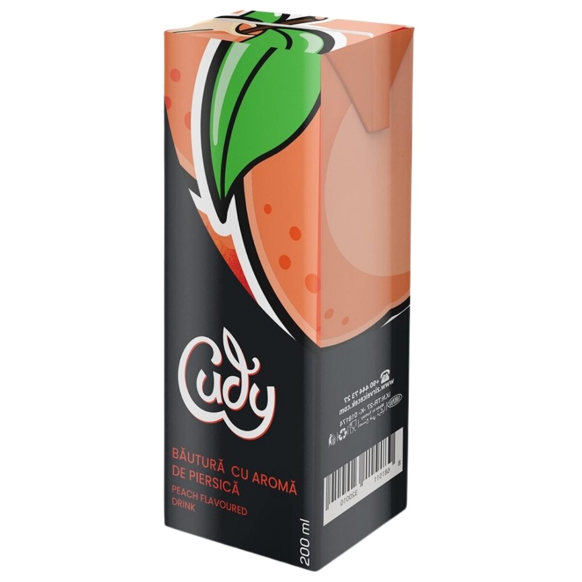 Suc cu pai Cudy – Aromă de piersică, 200 ml