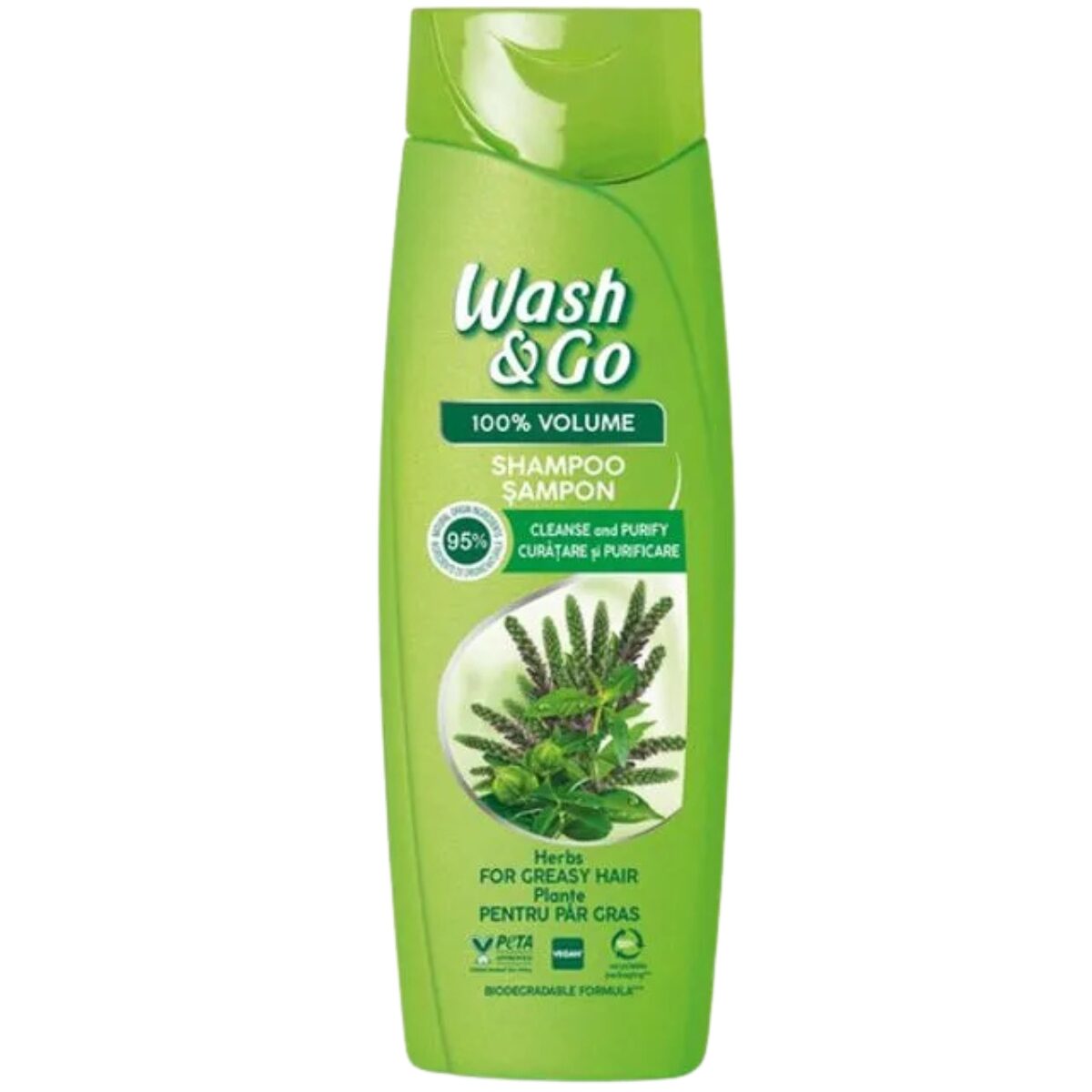 Sampon pentru par Wash & Go Herbal, 180ml
