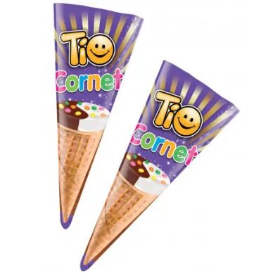 TIO Cornet napolitană cu cremă de alune, vanilie și drajeuri – 25 g