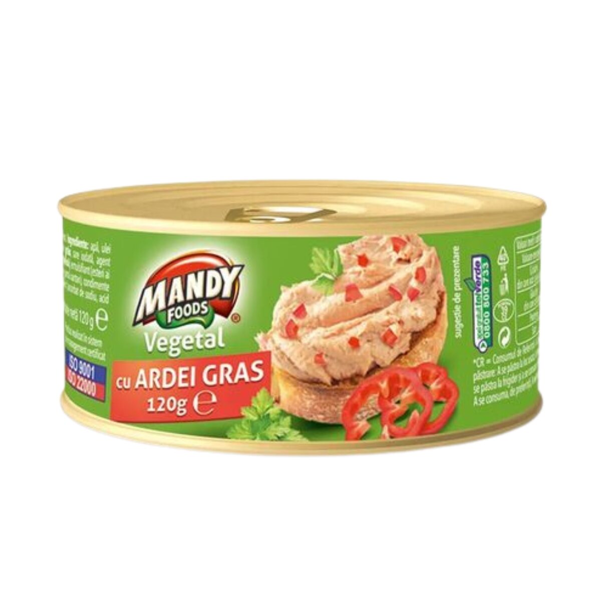 Pateu vegetal cu ardei Mandy, 120g