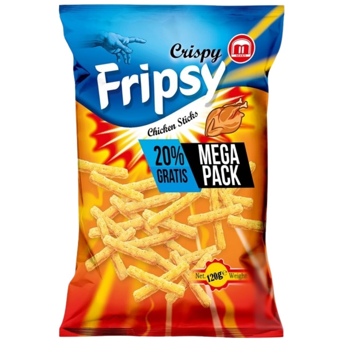 Snack Fripsy cu aroma de pui 120g