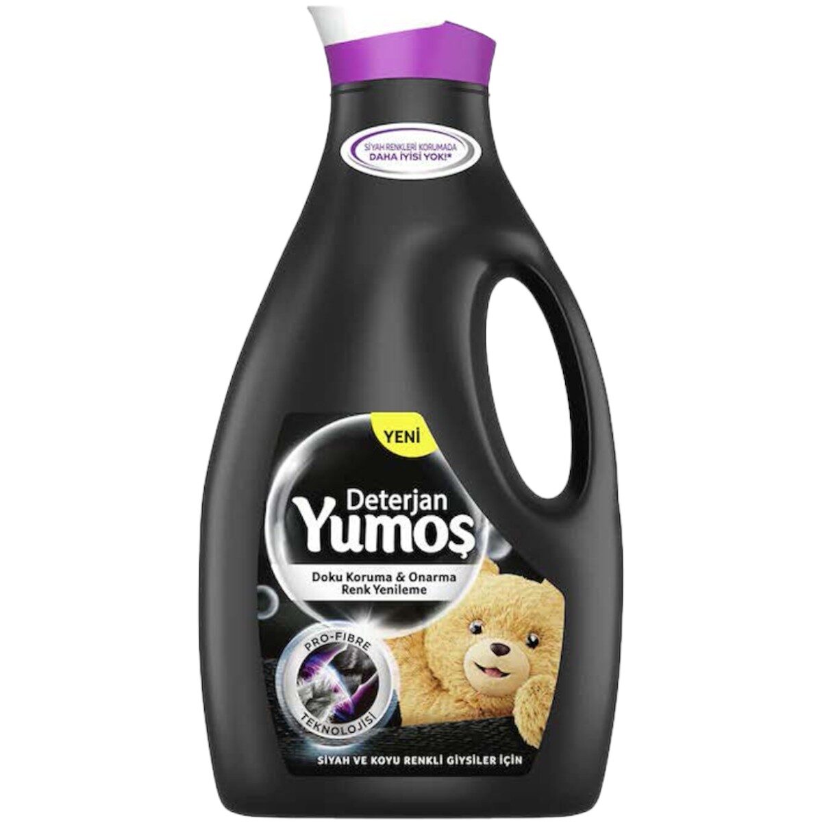 Yumos Pro Fiber Black detergent lichid pentru rufe negre sau inchise la culoare, cu Perwool, 2520ml, 42 spalari