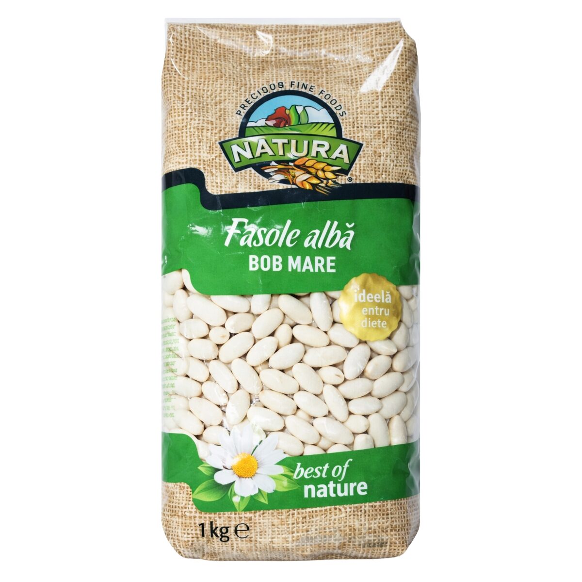 Fasole alba cu bob mare, Natura, 1000g