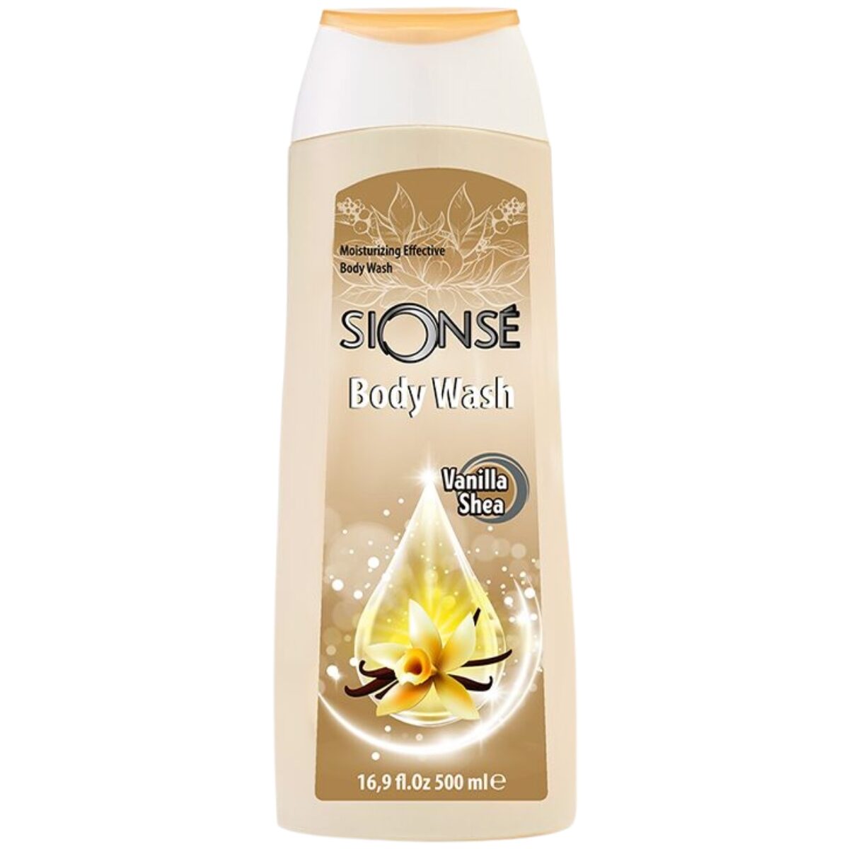 Gel de dus cu vanilie si unt de shea Sionse, 500ml