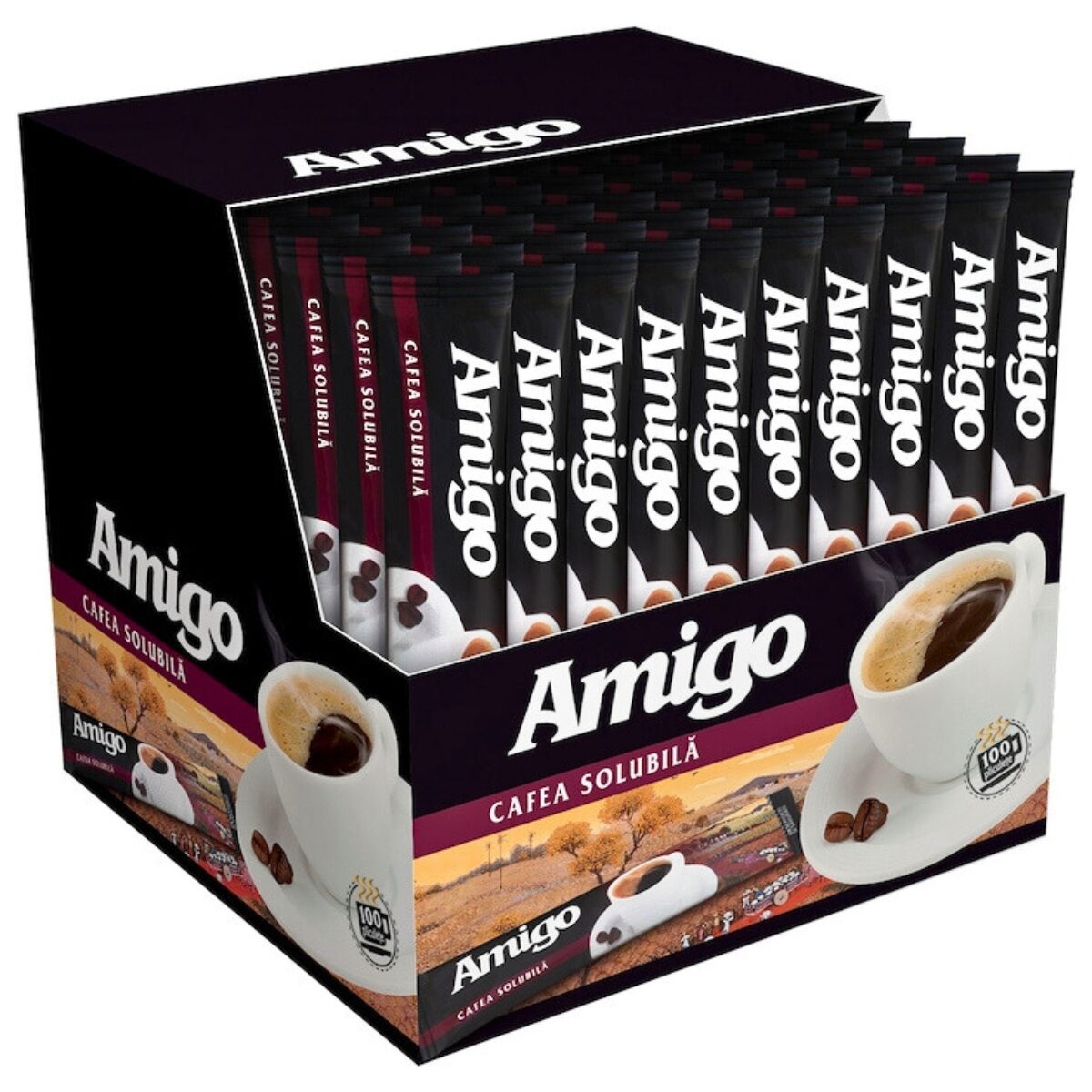 Cafea solubila 1.8g Amigo, 100 pliculete