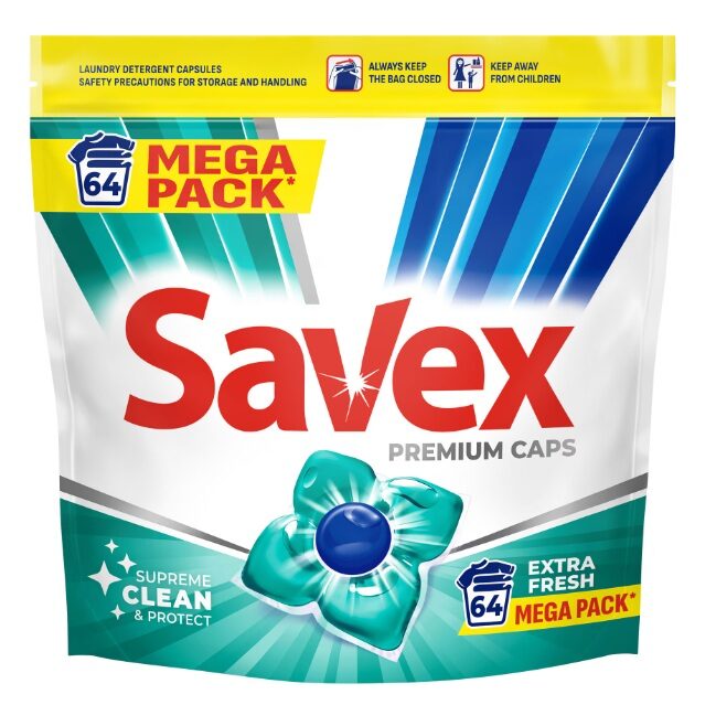 Detergent Rufe Savex Capsule 64 capsule Extra Fresh