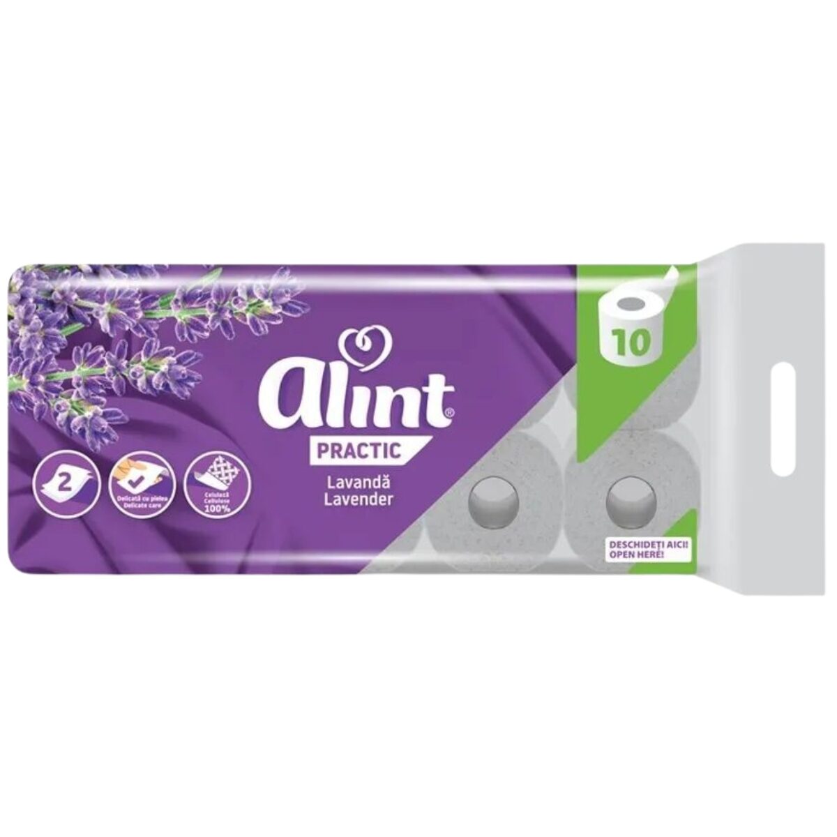 Hartie igienica Alint, parfum de lavanda, 2 straturi, 10 role