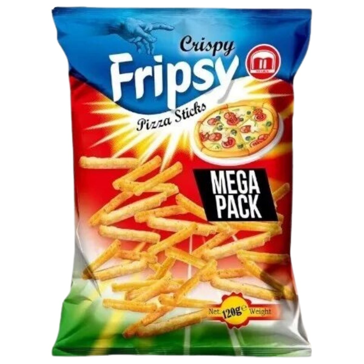 Fripsy Snacksuri cu aromă de pizza – 120 g | Gust crocant, condimente de pizza