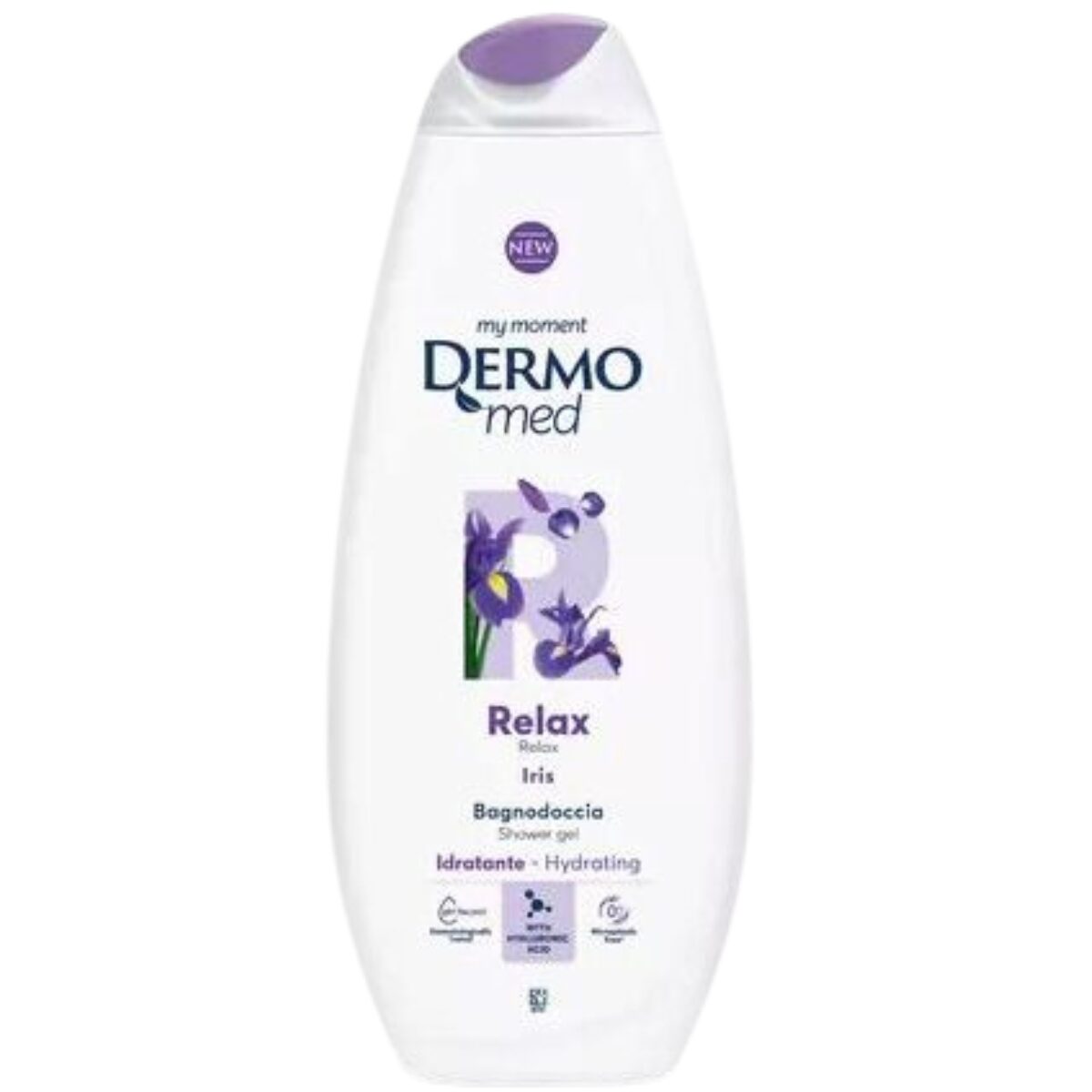 Gel de dus cu parfum de iris Relax, 750 ml, Dermomed
