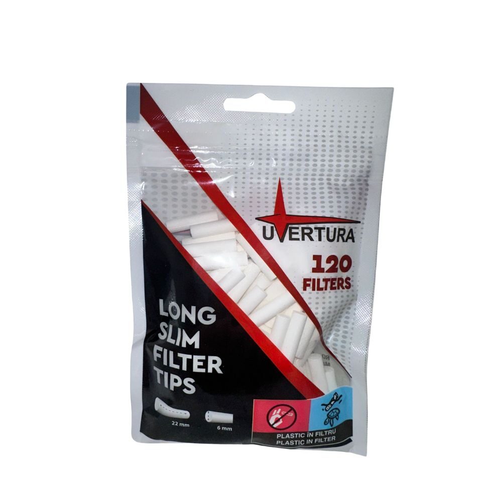 Uvertura Filtre Long Slim 6mm, 120 bucati