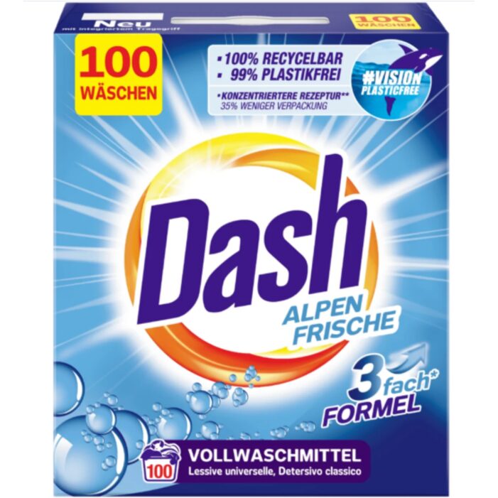 Detergent rufe pudră Alpen Frische 6kg, 100 Spălări