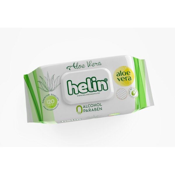 Servetele umede Helin Aloe, 120 buc.