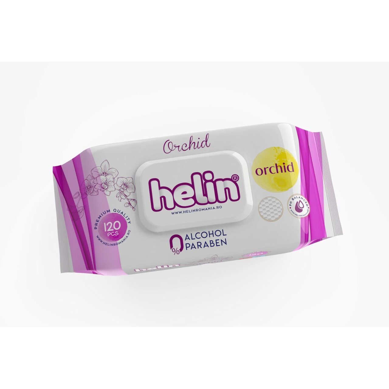 Șervețele Umede pentru Mâini HELIN 120 buc – Aromă Orchid
