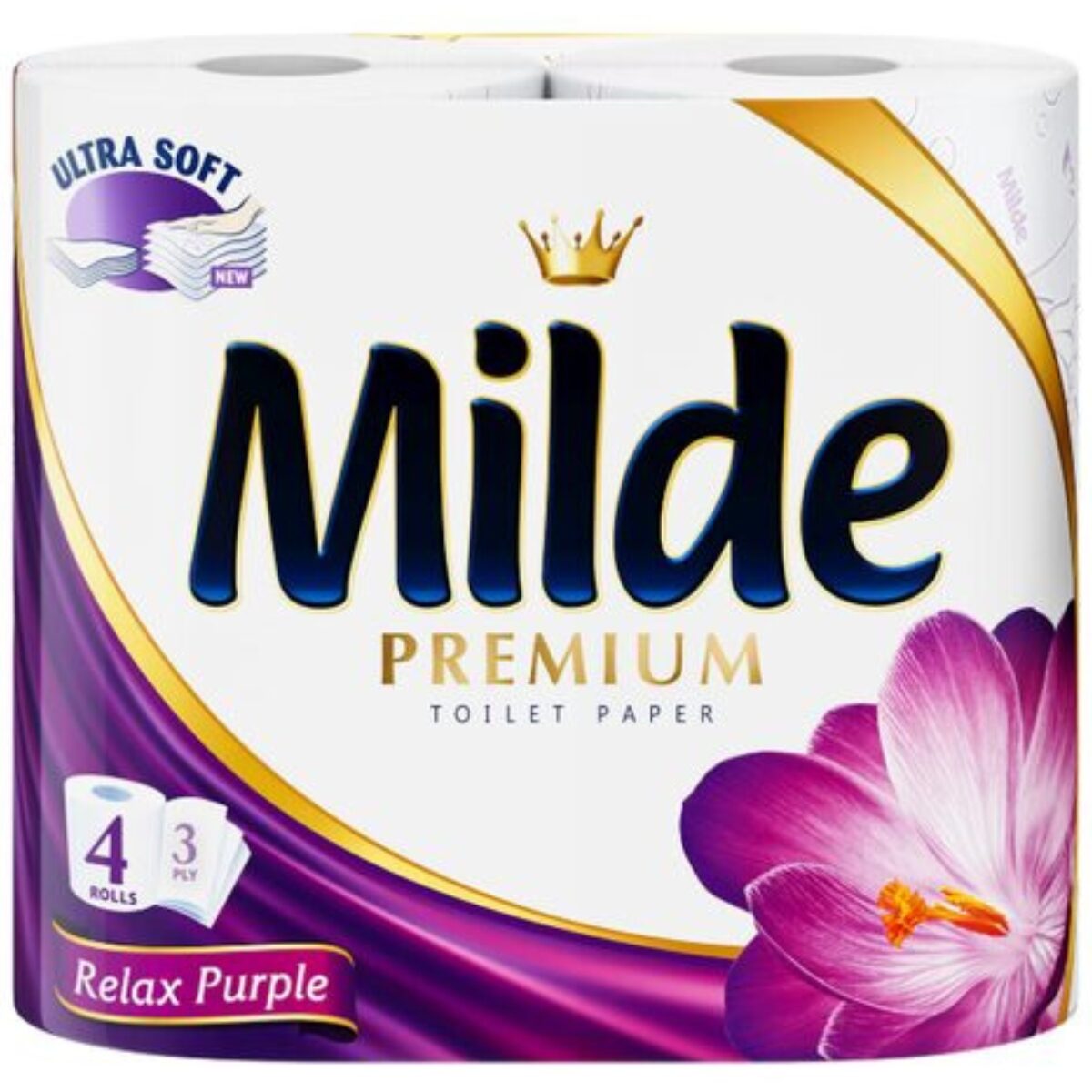 Hartie Igienica Premium Relax Purple, 3 Straturi, 4 Role