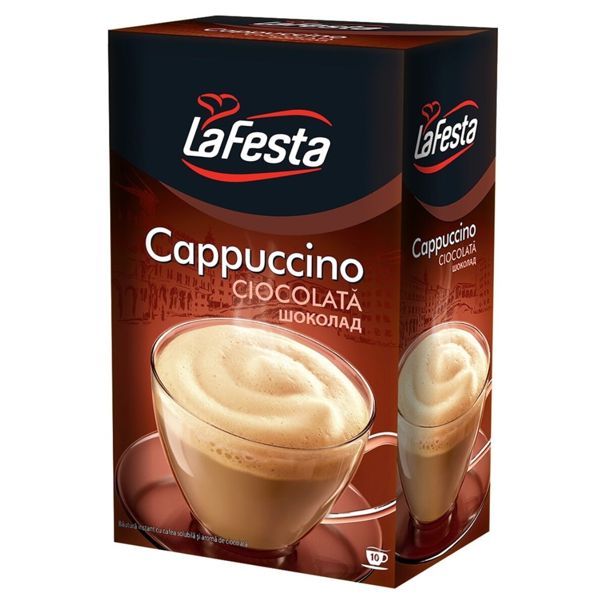 Cafea instant La Festa Cappuccino Ciocolata, 125g, 8 bucati