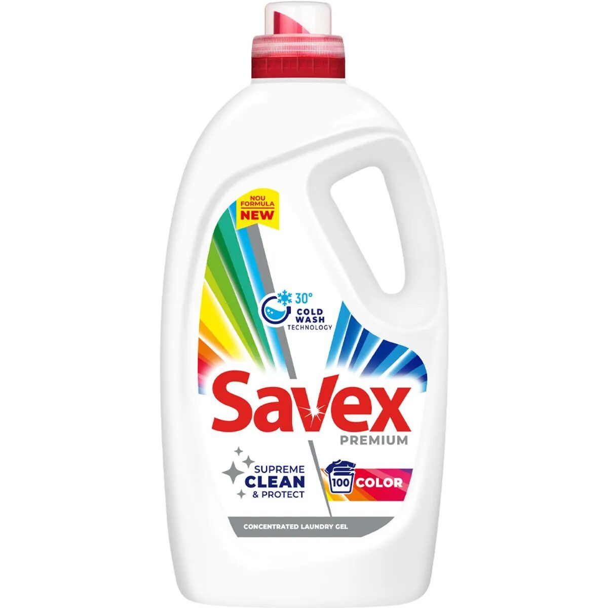 Detergent lichid pentru rufe Savex Premium Color, 100 spalari, 4.5 l