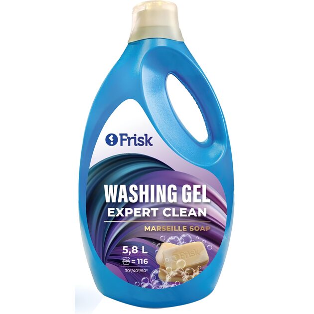 Detergent lichid de rufe universal Frisk Expert Clean, săpun de Marsilia 5,8 l, 116 spalari