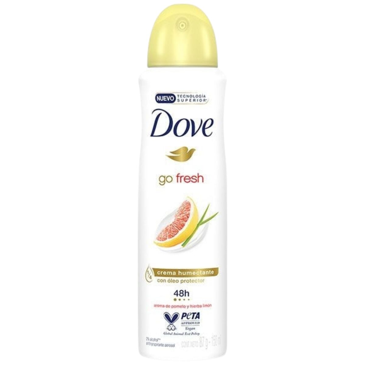 Deodorant spray Dove Go Fresh cu grapefruit și lemongrass, 150 ml