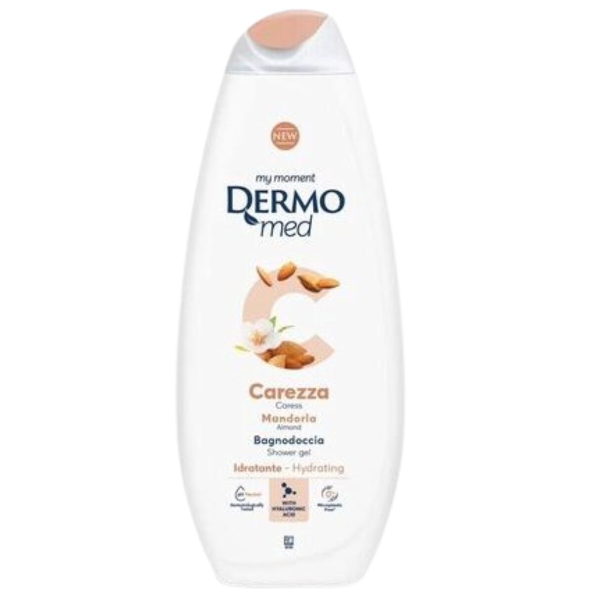 Gel de dus cu migdale Carezza, 750 ml, Dermomed