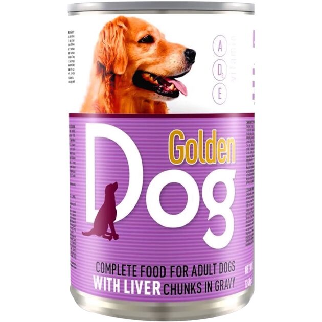 Conserva caini cu ficat in sos Golden Dog. 415g