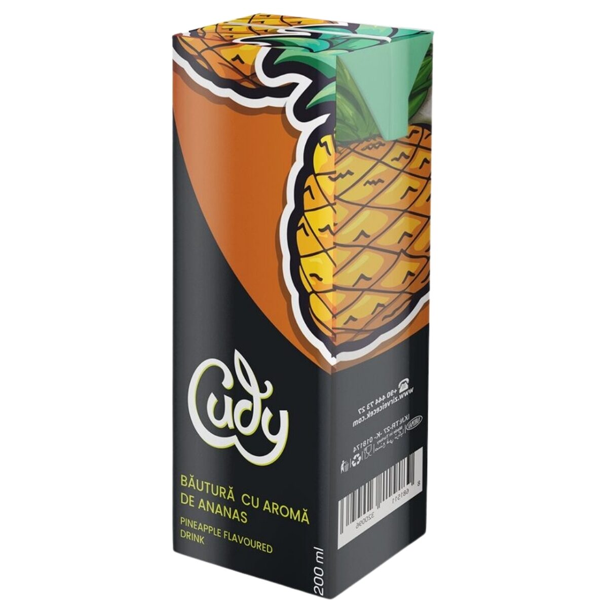 Suc cu pai Cudy - aroma de ananas, 200 ml