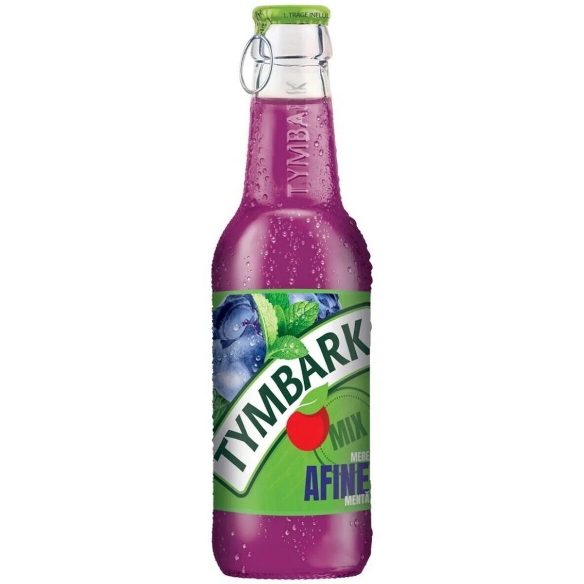 Bautura racoritoare Tymbark Mix cu mere, afine si menta, sticla, 0.25 l SGR
