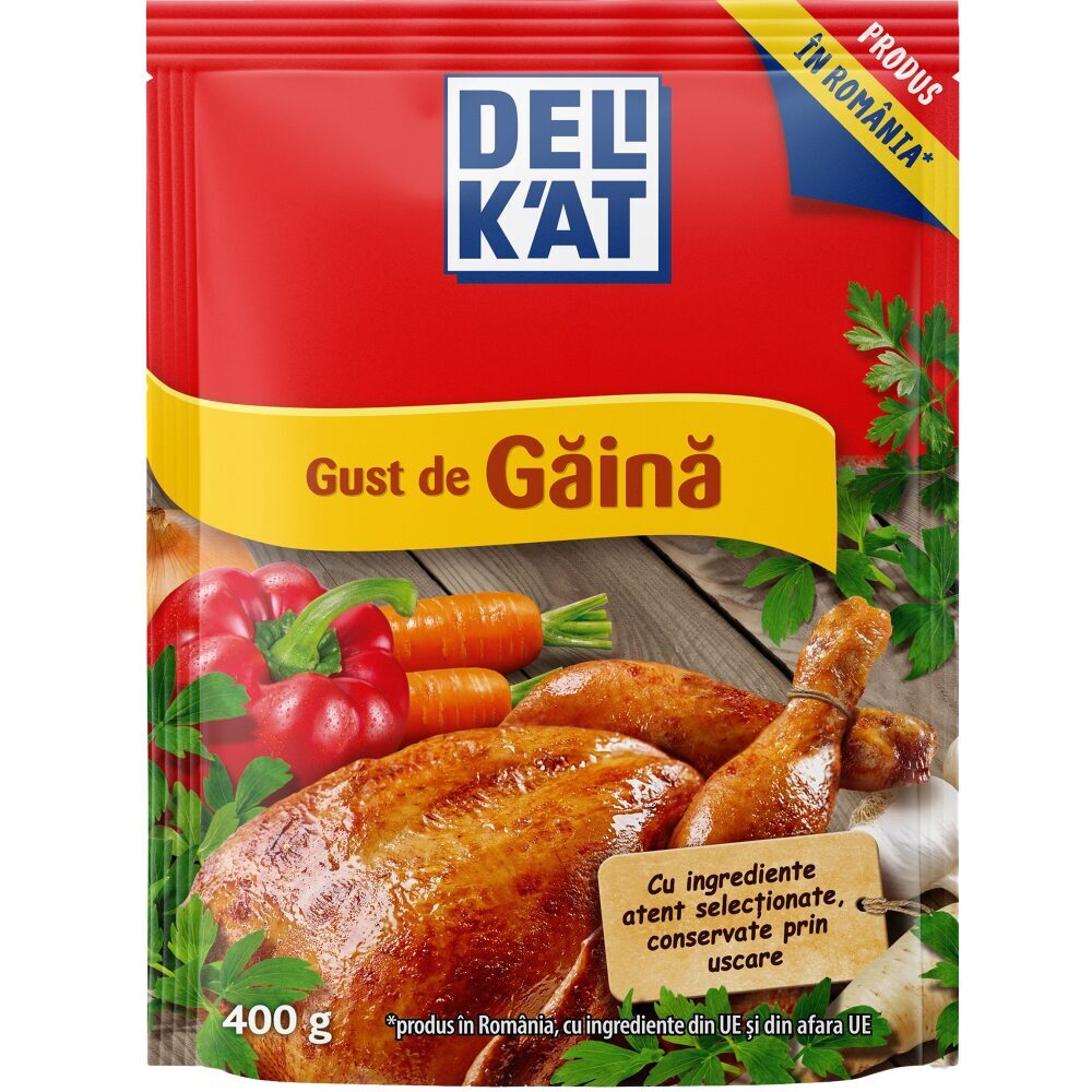 Baza pentru mancare Delikat, cu Gust de gaina, 400g