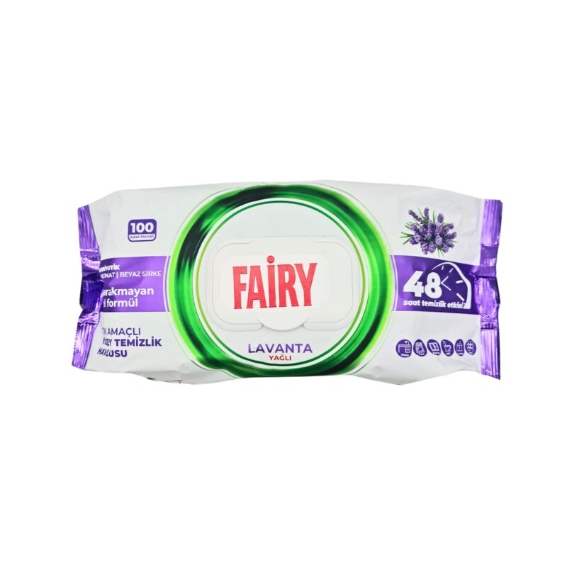 Servetele umede Fairy Cleaning, universale, lavanda, 100 bucati