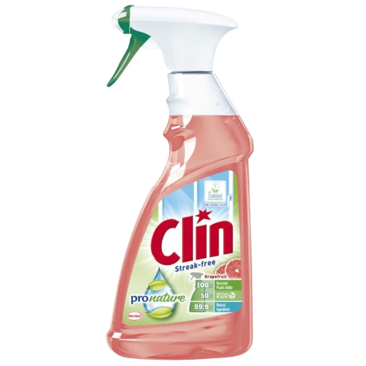 Solutie pentru curatarea geamurilor, Clin Pro Nature Grapefruit, 500ml