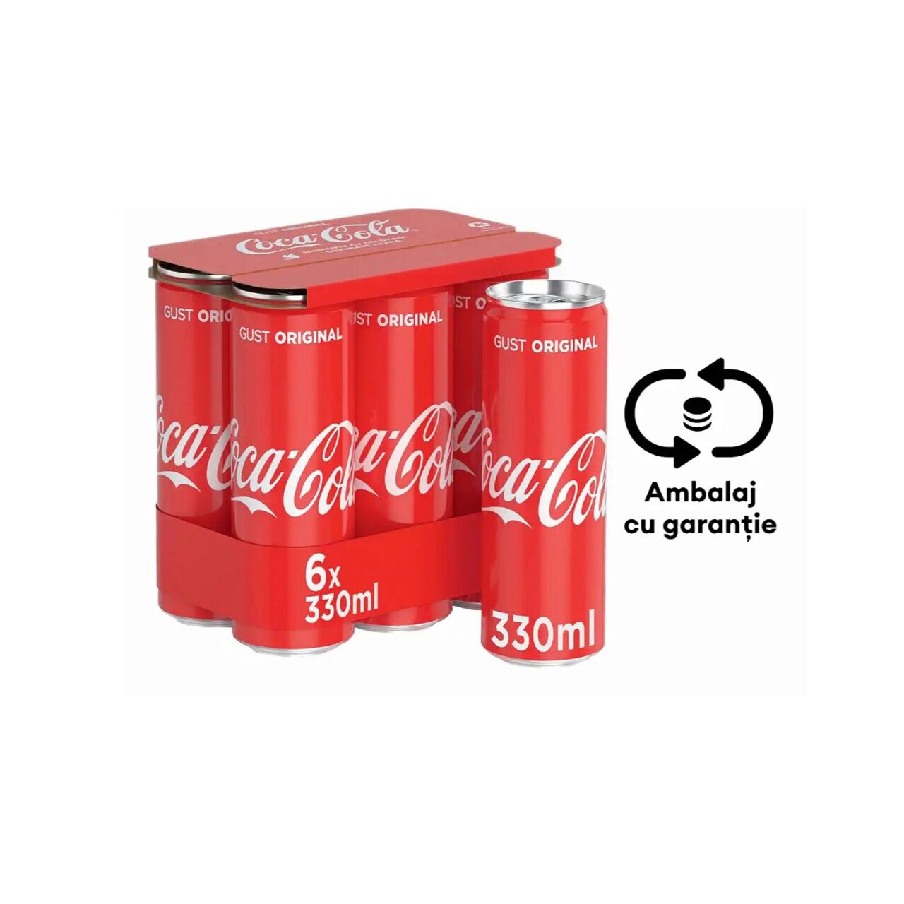 Bautura racoritoare carbogazoasa doza 0.33 Coca Cola, RO/SGR