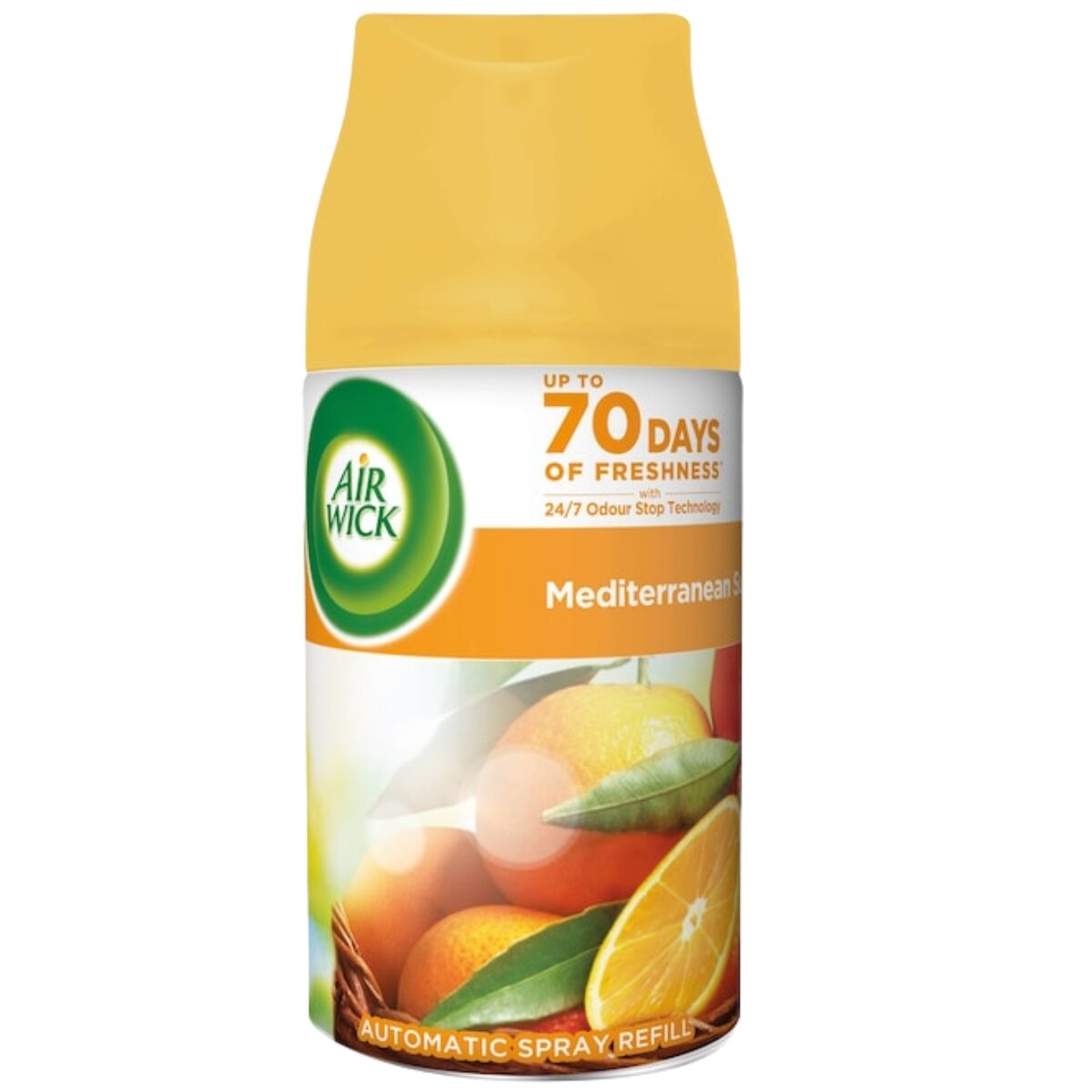 Rezerva odorizant camera Freshmatic Air Wick, Vara mediteraneana, 250 ml