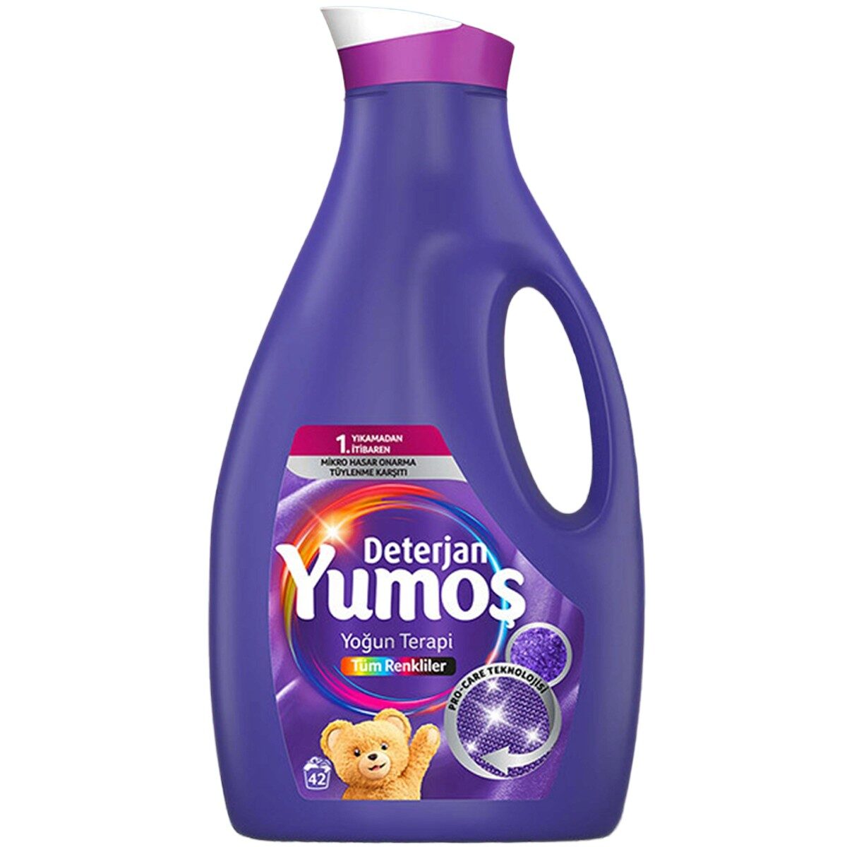 Yumos Yogun Terapi Mov detergent lichid pentru rufe colorate, cu Perwool, 2520ml, 42 spalari