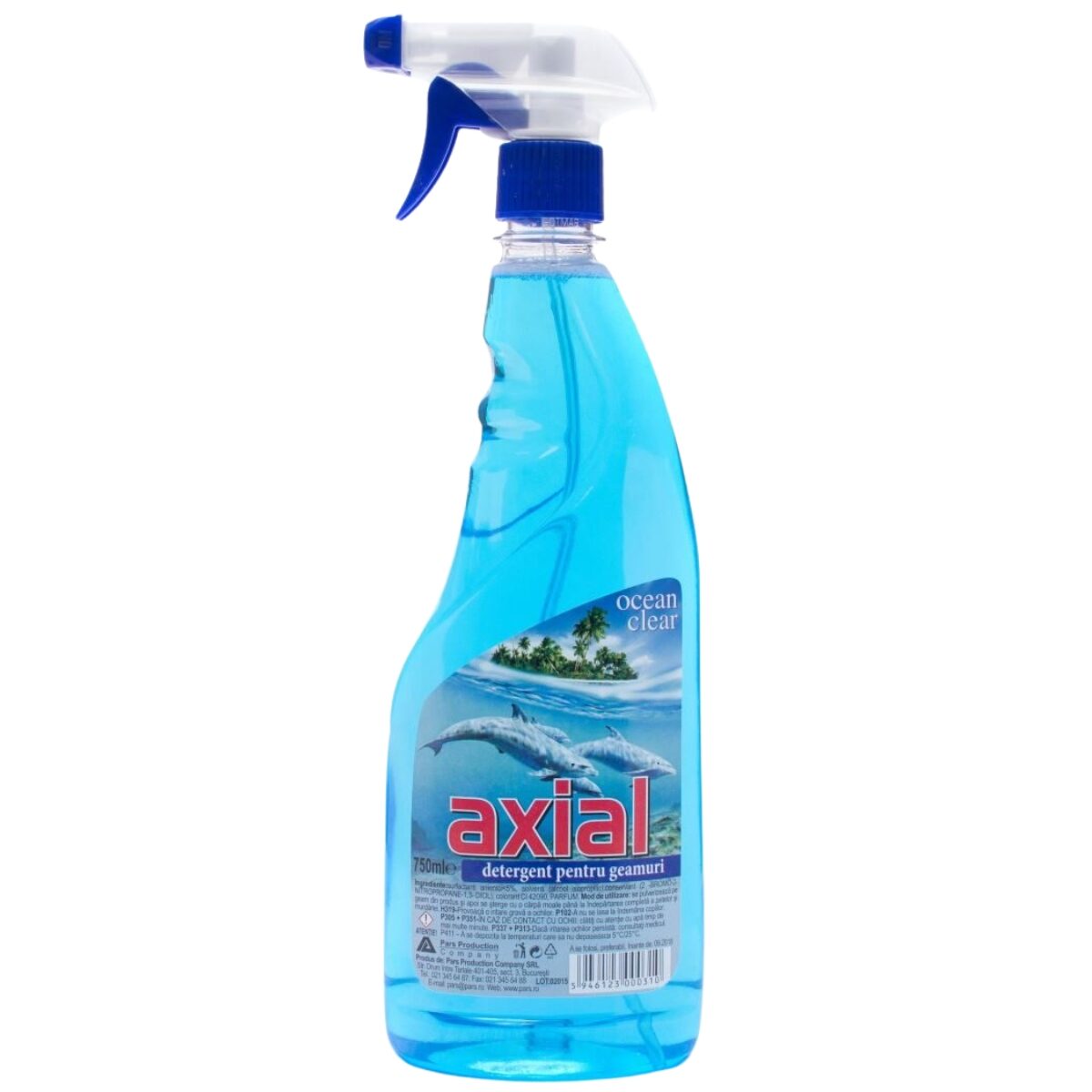 Detergent geamuri Axial, pulverizator, 750 ml