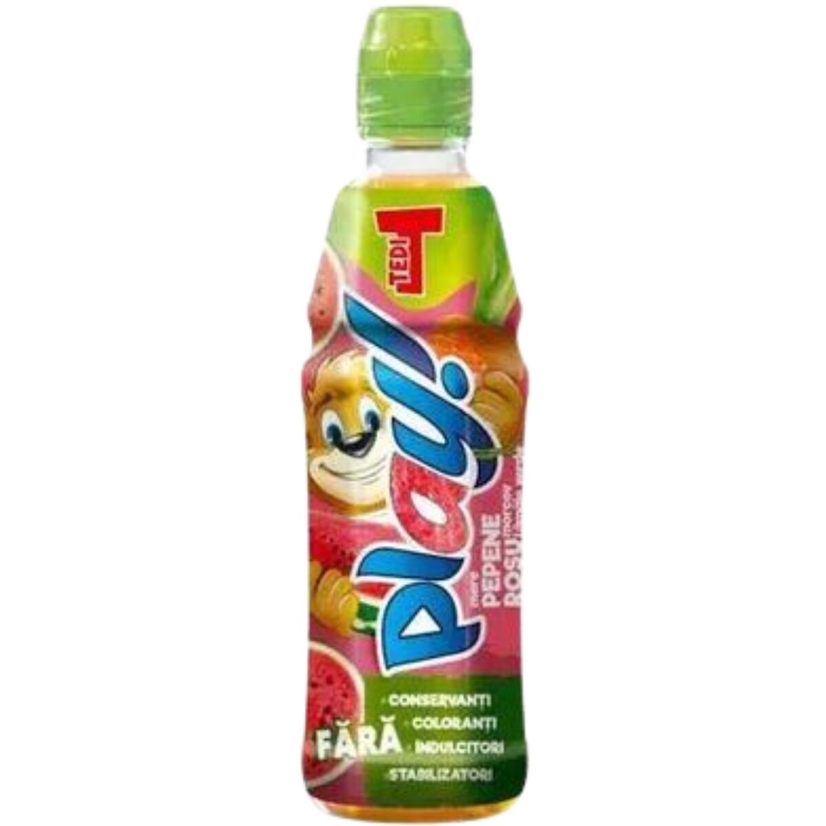 Suc necarbonatat Tedi Play pepene, mar, morcov si lamaie verde 0.4L