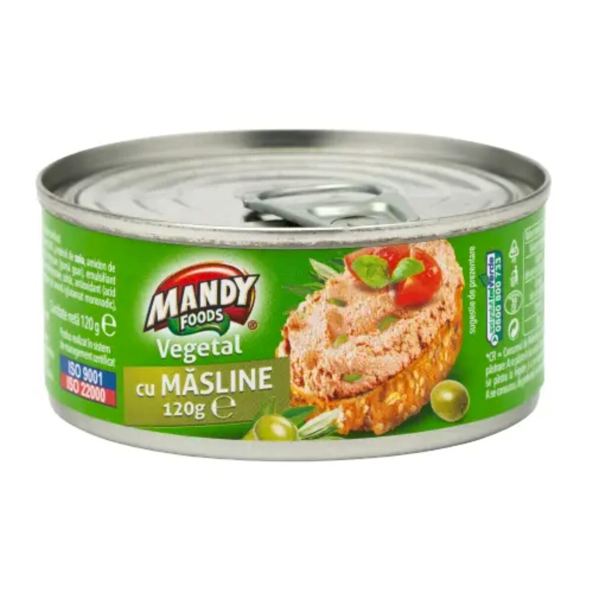 Pateu vegetal cu masline Mandy, 120g