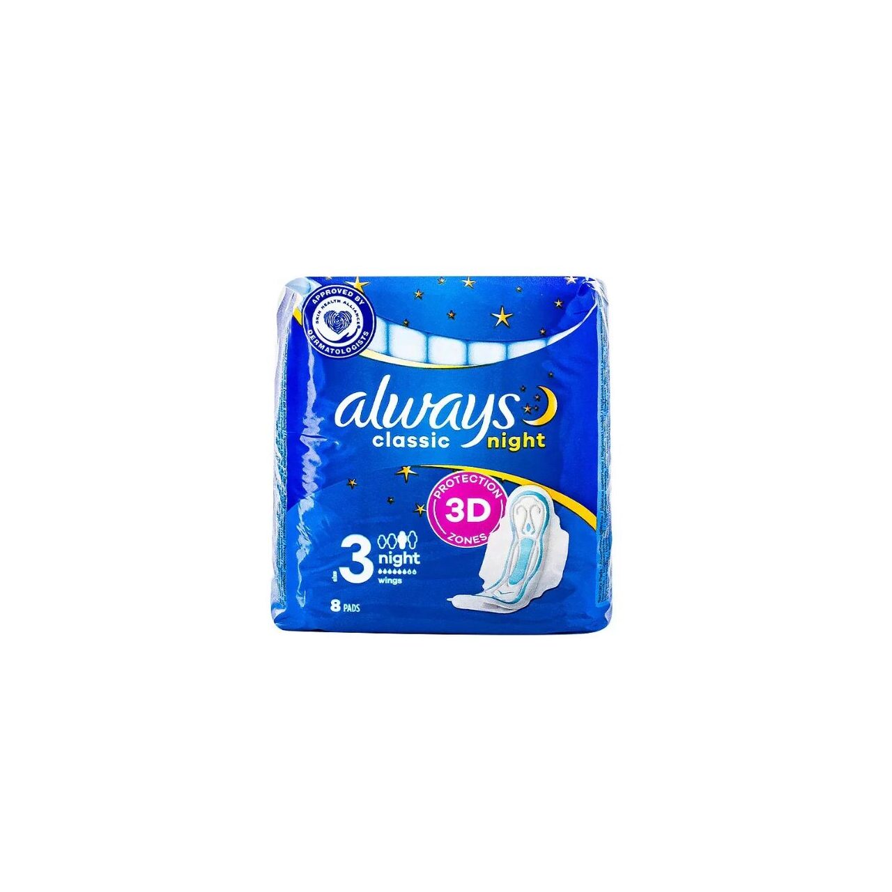 Absorbante Classic Night, Always, Bumbac, 8 buc
