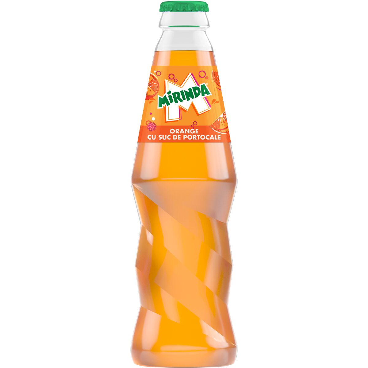 Bautura racoritoare carbogazoasa Mirinda Portocale, Sticla 250ml SGR