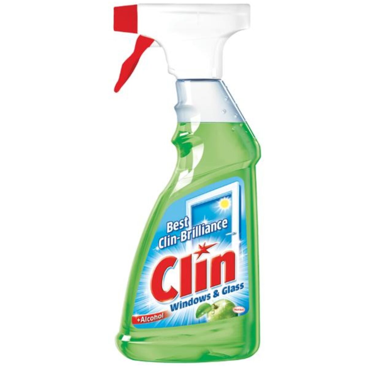 Solutie geam cu pulverizator, Clin 500 ml, Apple