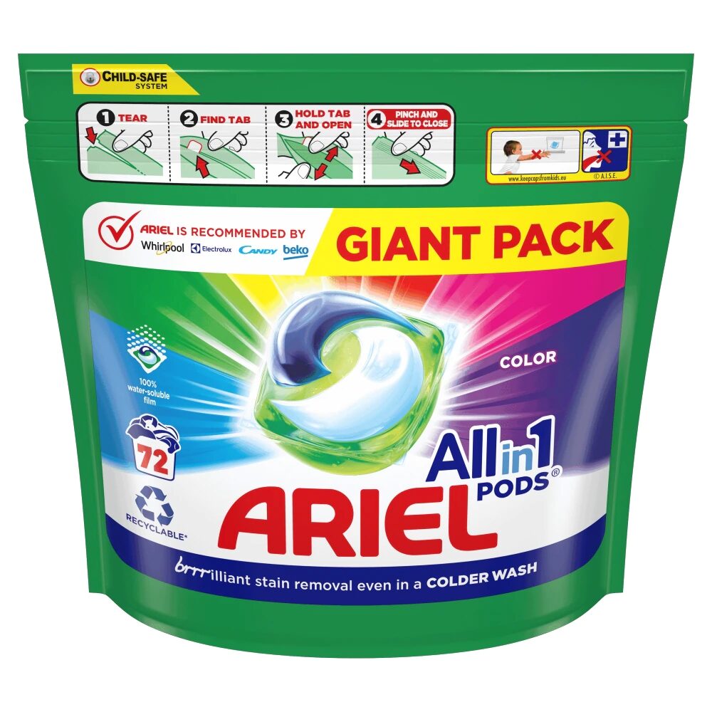 Capsule lichide de spalat, Ariel, All-in-1 PODS, 72 spalari