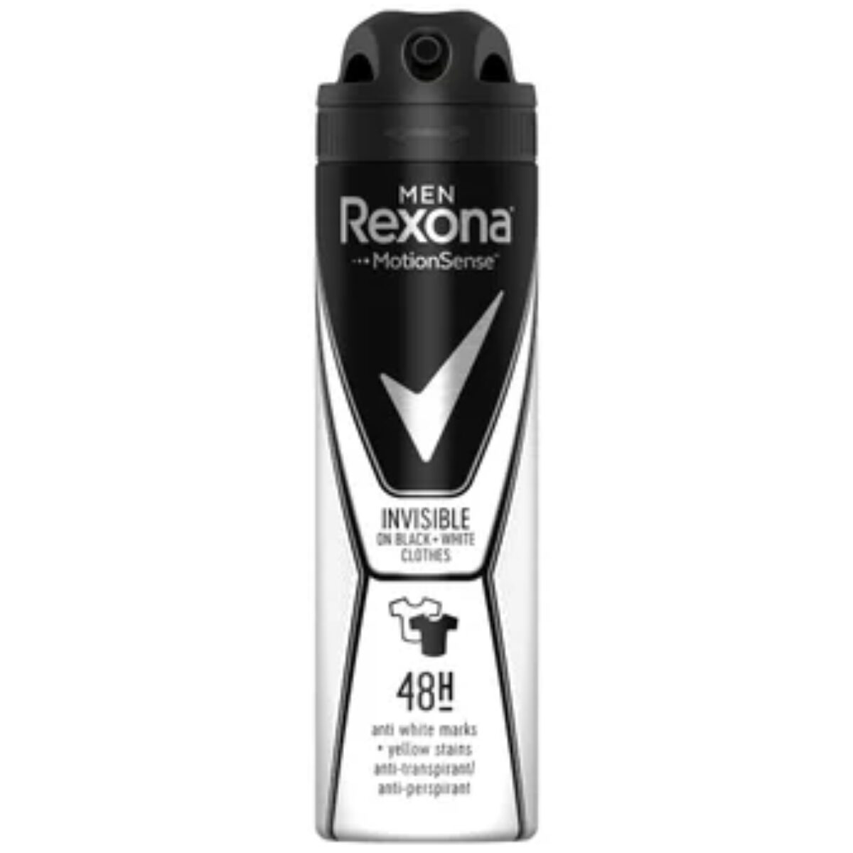Deodorant spray Invisible Black+White, 150ml, Rexona