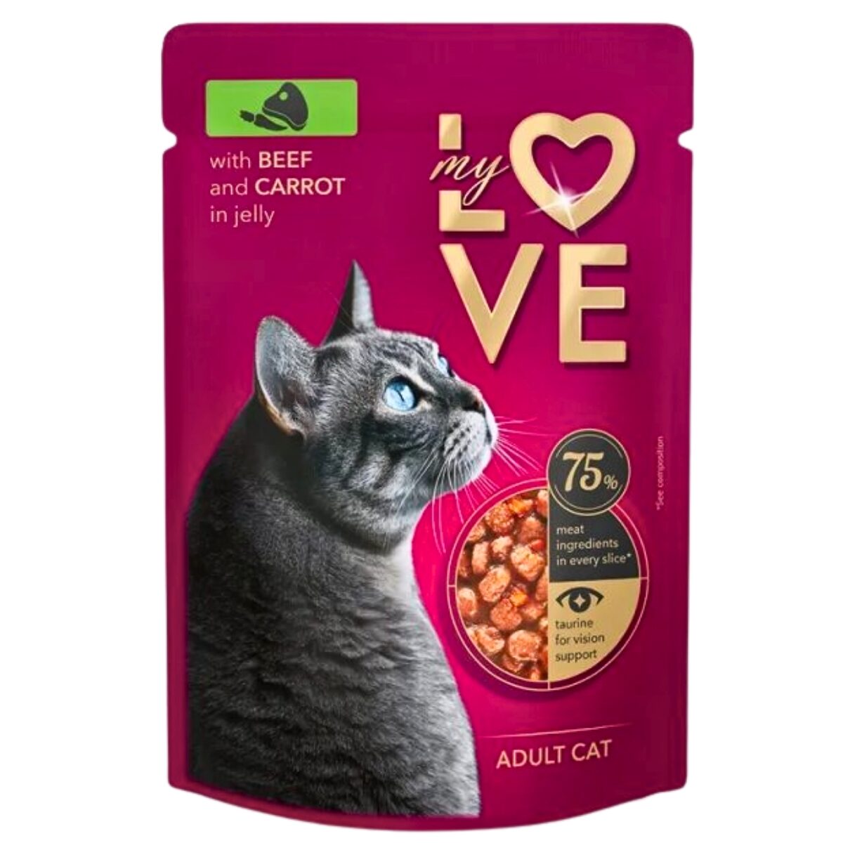 Hrana Umeda Pisici Adulte Vita si legume In Sos Plic My Love 85g