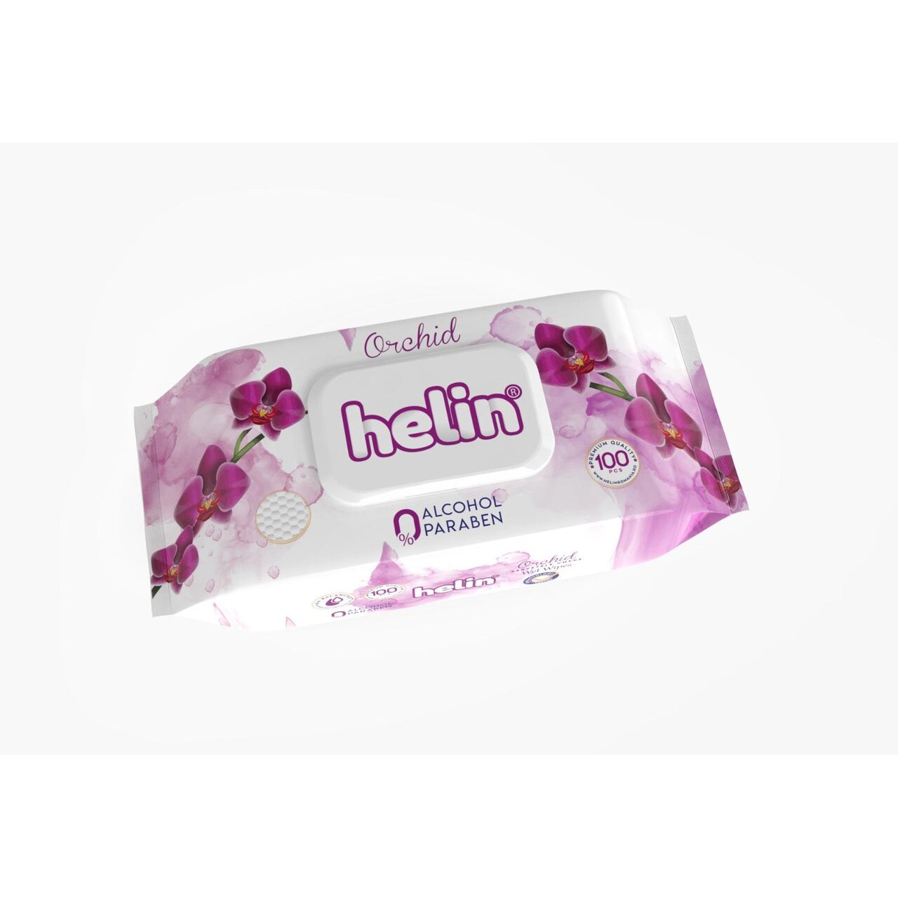 Servetele umede Helin Orchid, 100 buc.