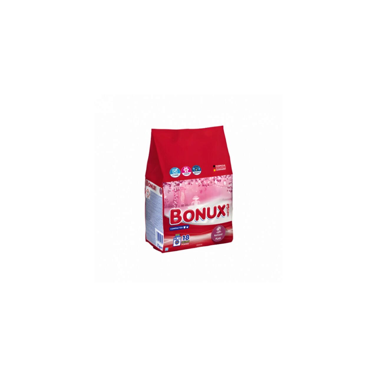 Detergent rufe automat Bonux Color 3in1 Radiant Rose 1.17 kg, 18 spalari