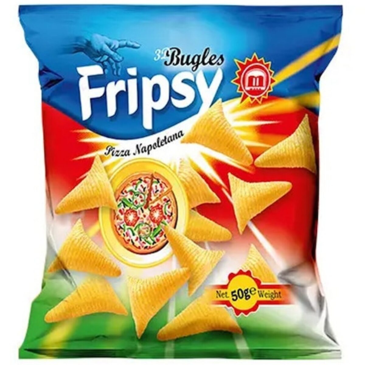 Snacksuri Fripsy cu aroma de pizza 50g
