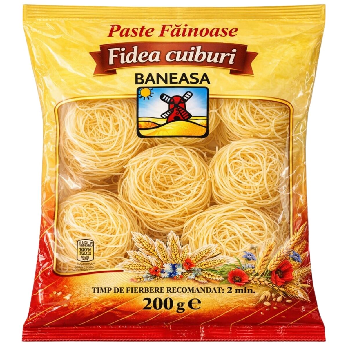 Paste fainoase Fidea Cuiburi Băneasa 200g