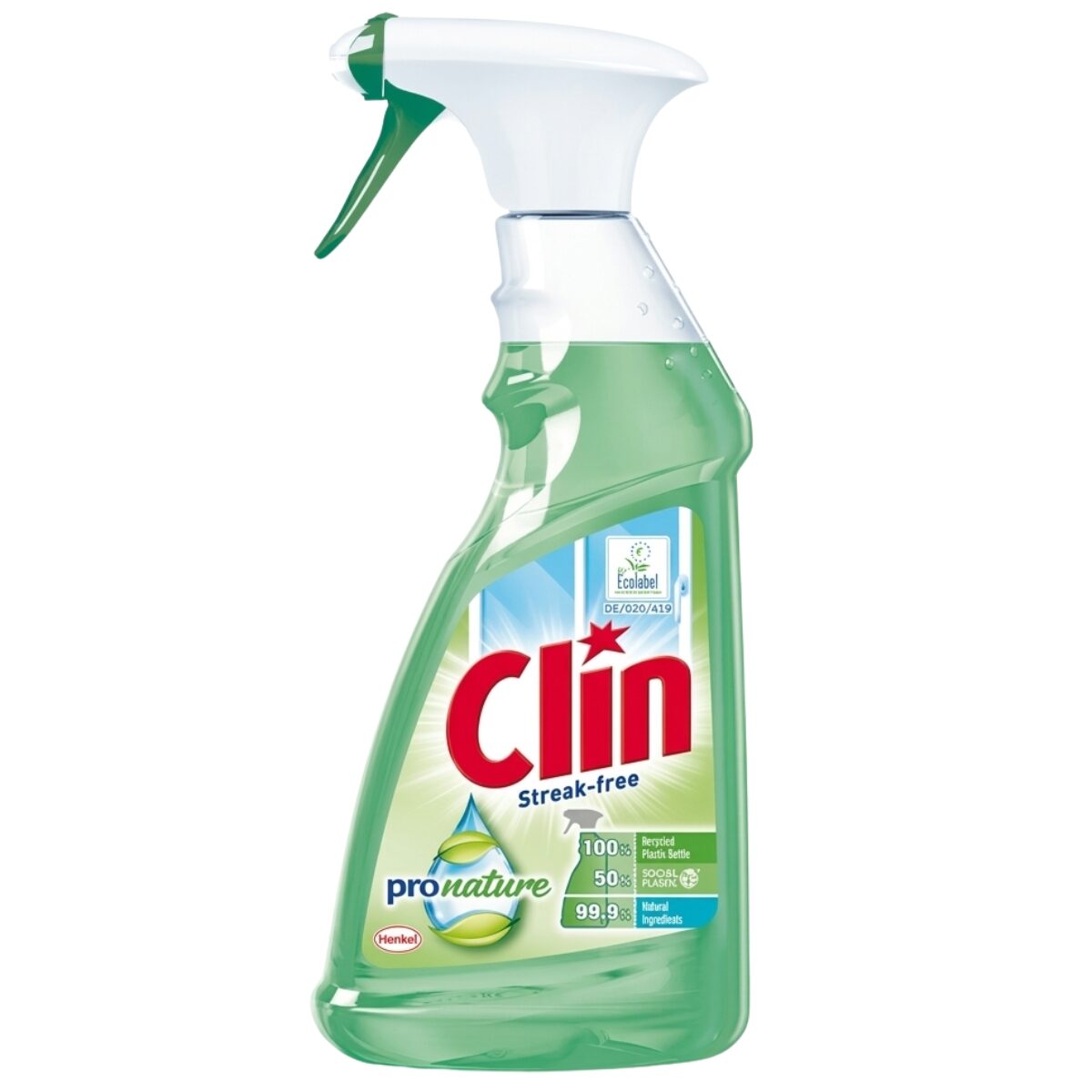 Solutie pentru curatarea geamurilor, Clin Pro Nature 500ml