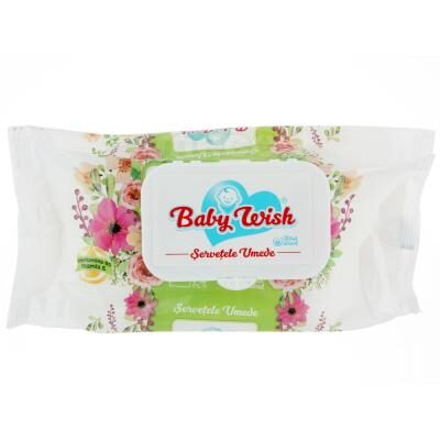 Baby Wish Șervețele Umede cu capac, 120 buc