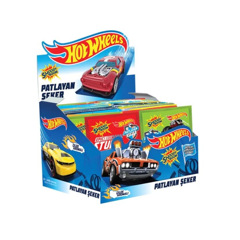 Bomboana pocnitoare baieti Popping Candy Hot Wheels, 7g