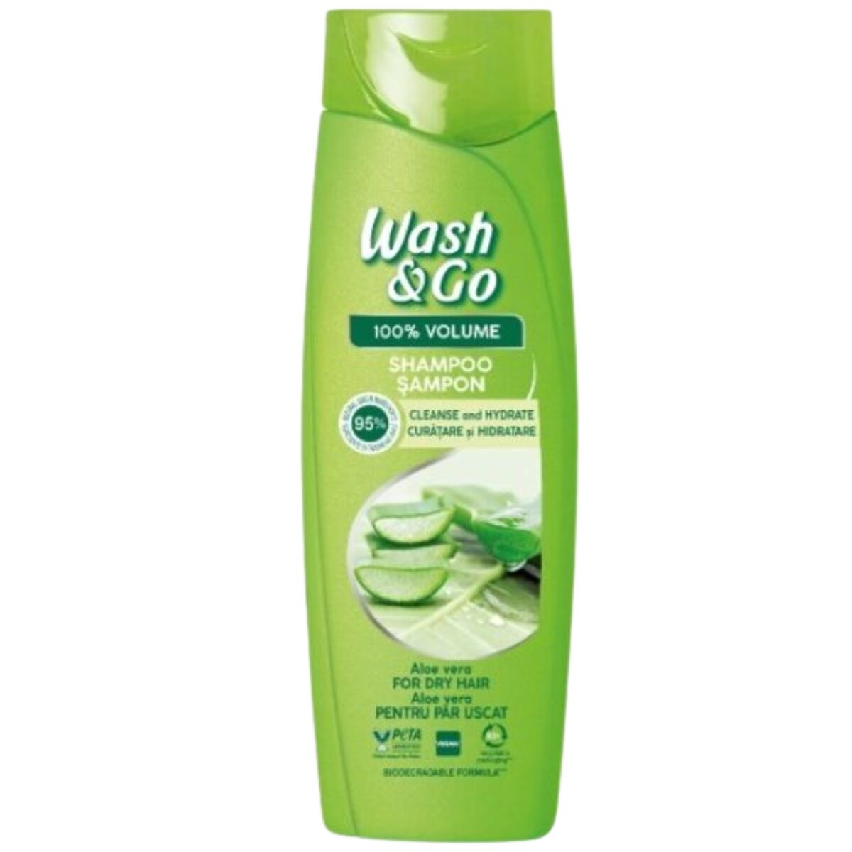 Sampon Wash&Go cu extract de Aloe Vera, 180 ml