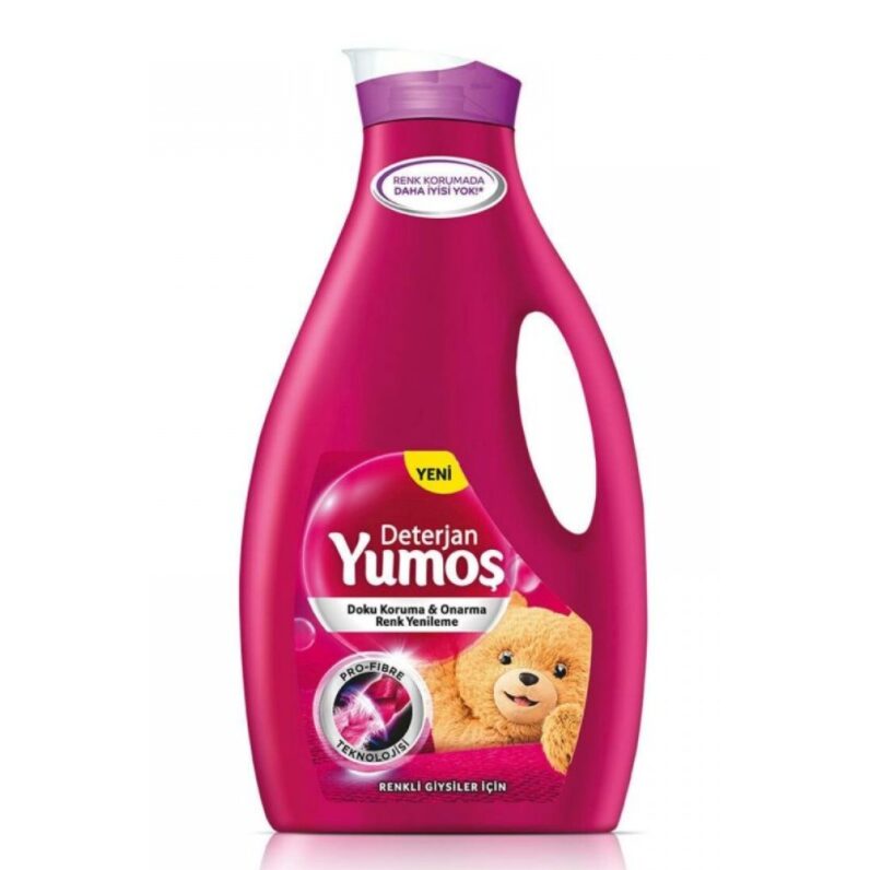 Yumos Pro Fiber Red detergent lichid pentru rufe colorate, cu Perwool, 2520ml, 42 spalari